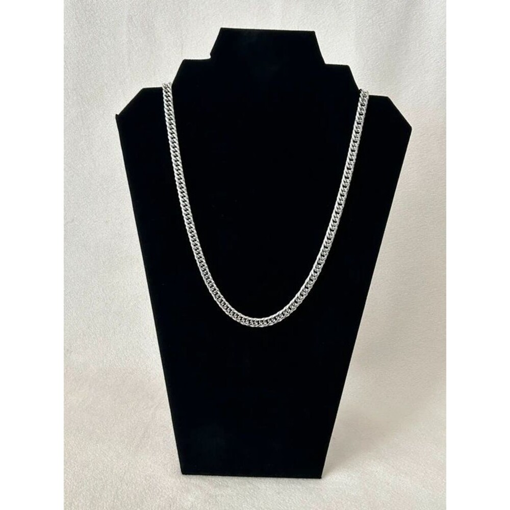 New Polished Stainless Steel Cuban Link Chain Necklace 6mm Wide, 22.0” Long